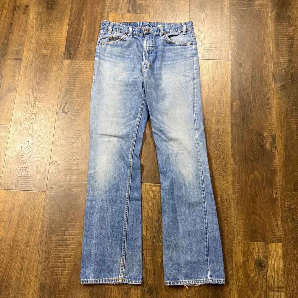 Vintage 80s 90s Levis 517 Orange Tab Bootcut Jeans USA 36x34 Fits 32x33